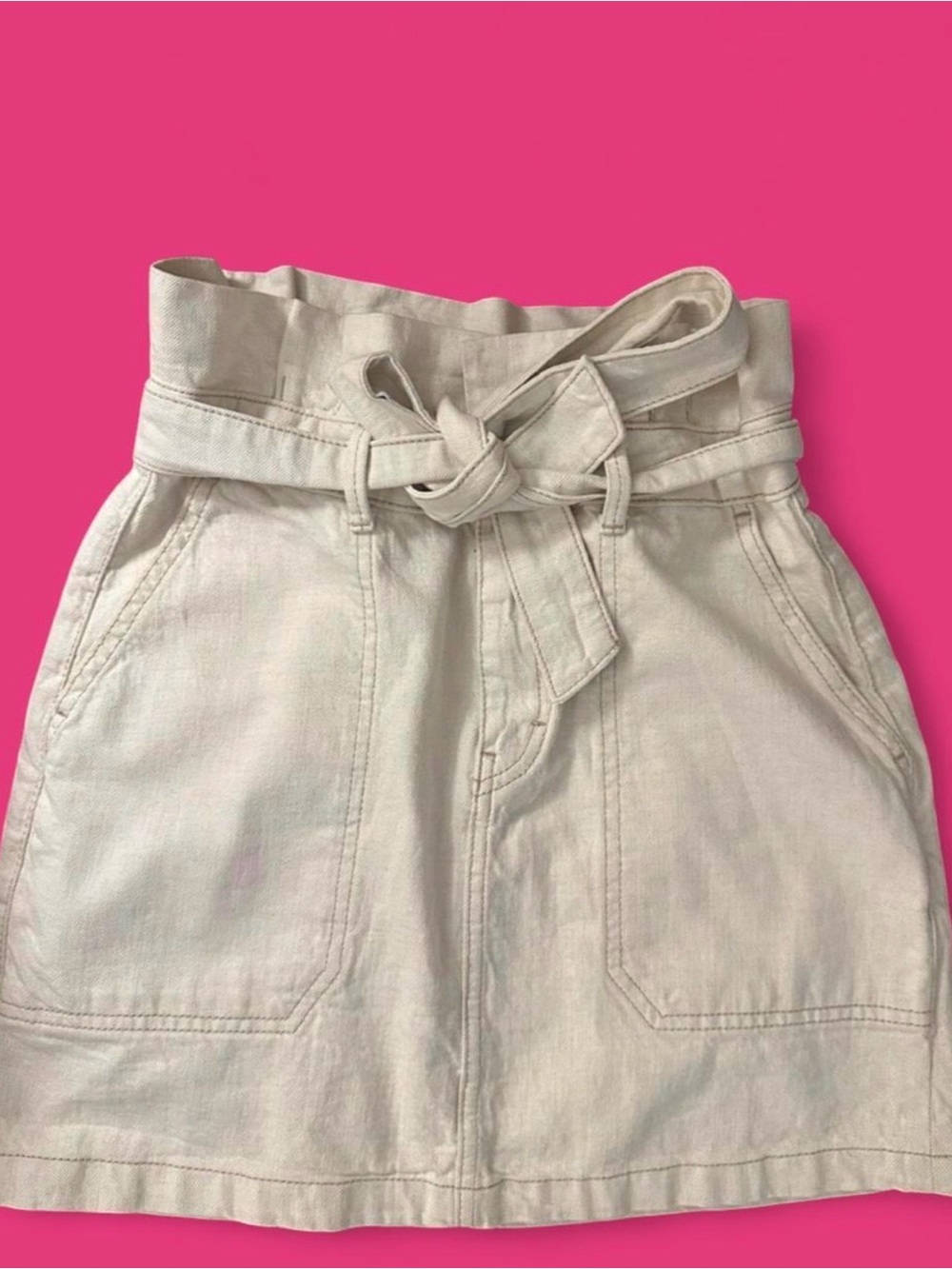 Free People linen cotton mini skirt